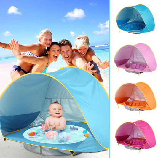 Baby Beach Tent Kids Outdoor Camping Easy Fold Up Waterproof  Up Sun Awning Tent UV-protecting