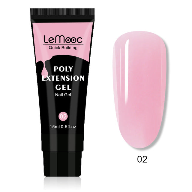 Quick Builder Poly UV Gel Polish Nails Permanent Liquid