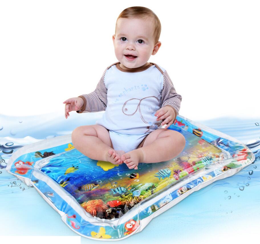 Baby Inflatable Water Mat, Infants Summer Beach Water Mat Patted Pad Water Cushion For Infants Toddlers Summer Fun Activity Play Toys Baby Pillows