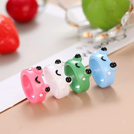 New Cartoon Frog Rings for Men Women