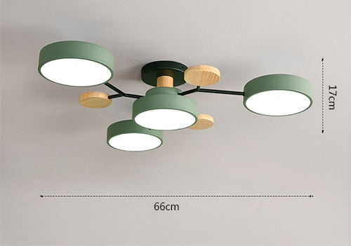 Modern Wooden LED Ceiling Chandeliers Home Decor for Living Room Bedroom Kitchen Dining Room