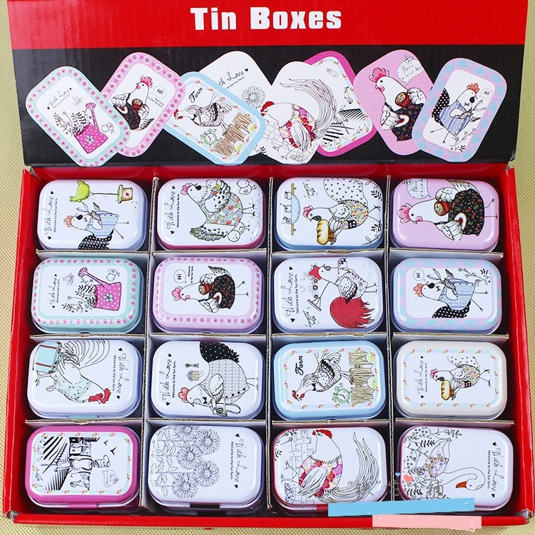 Colorful mini tin box sealed jar packing boxes jewelry, candy box small storage boxes cans coin earrings, headphones gift box