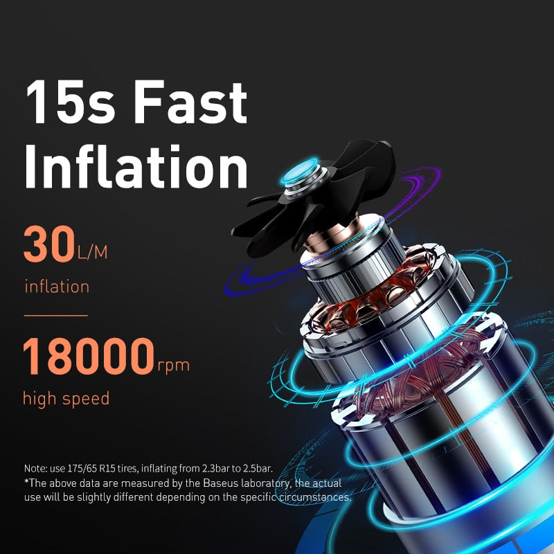 Baseus Inflator Pump 12V Portable Car Air Compressor for Motorcycles Bicycle Boat Digital Auto Inflatable Air Pump