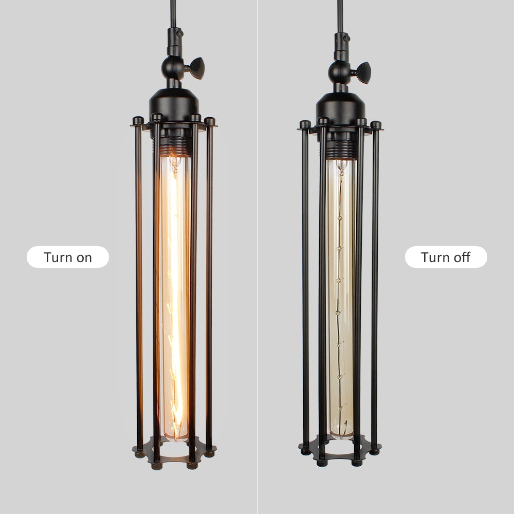 2 Pieces Industrial Pendant Light Vintage