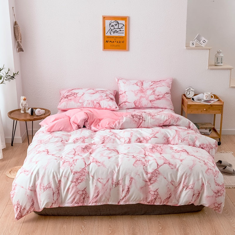 Duvet Cover Set Marble Duvet Cover&Pillowcase Bedding Set