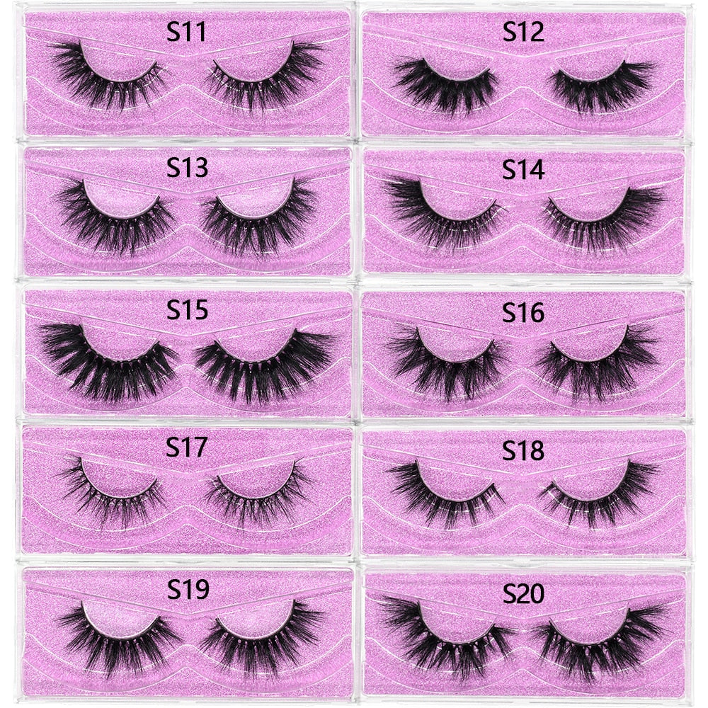 FOXESJI 3D Mink Lashes Makeup False Eyelashes Fluffy Thick Cross Cruelty free Natural Mink Eyelashes Eyelash Extension Lashes