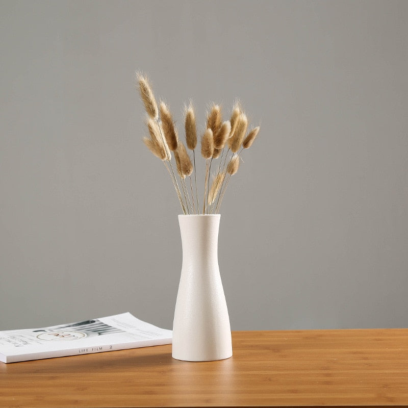Modern White Ceramic Vases Designed Pottery and Porcelain for Flowers Home Decor