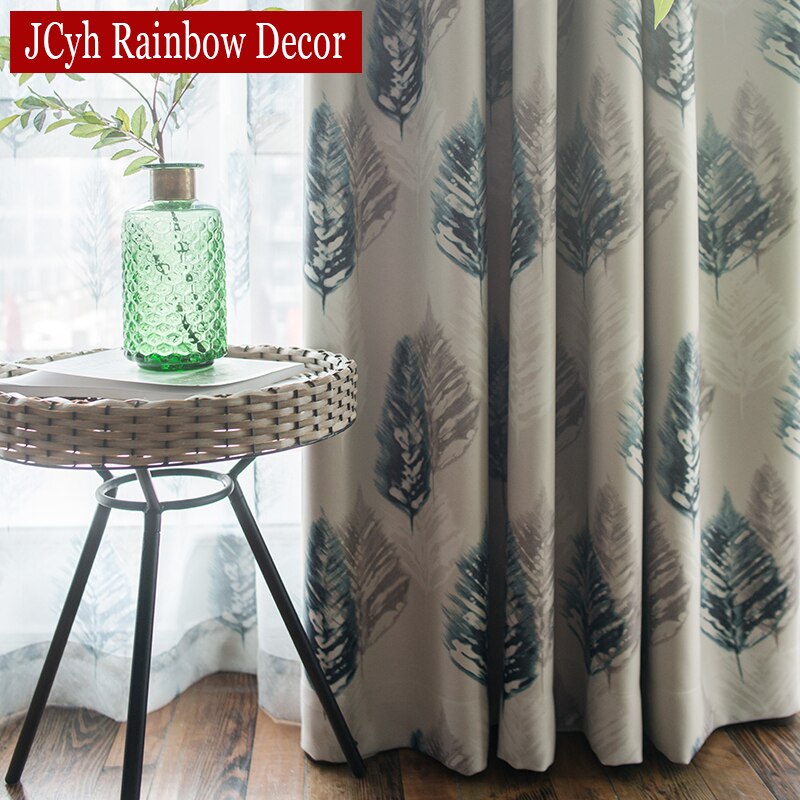 American Leaves Blackout Curtains for Bedroom, Window, Living Room Rideaux Blinds