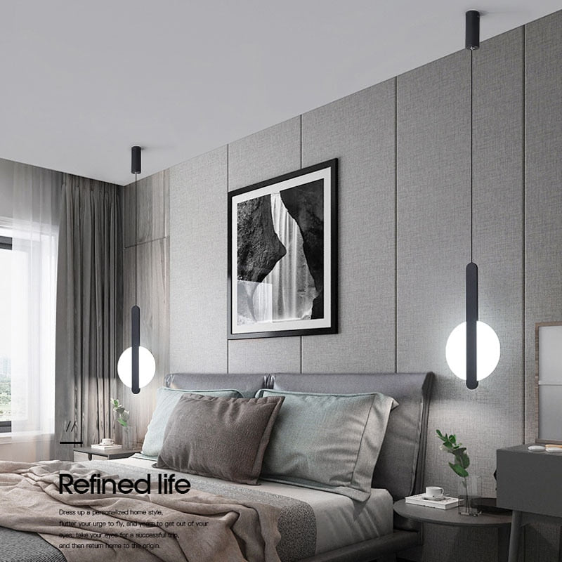 Modern Scandinavian High Ceiling LED Pendant Lamp for Bedroom Living Room