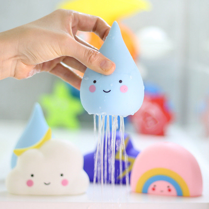 Cute Baby Bath Toys Bathroom Play Water Spraying Tool Clouds Shower Floating Toys Early Educational