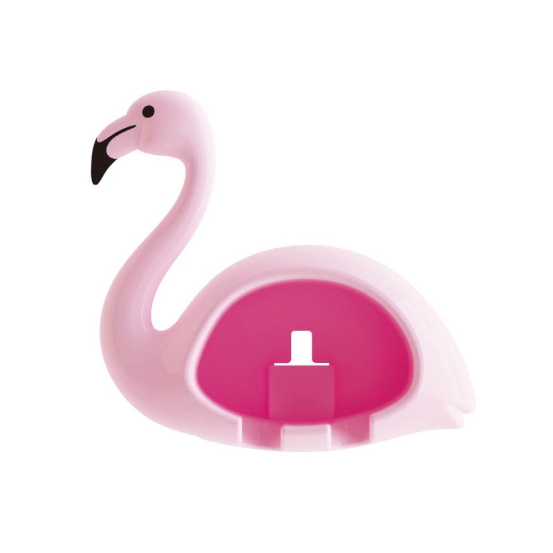 Toothbrush Holder Sucker Flamingo Shaped Bathroom Accessories 2 Position 1Pcs Cute