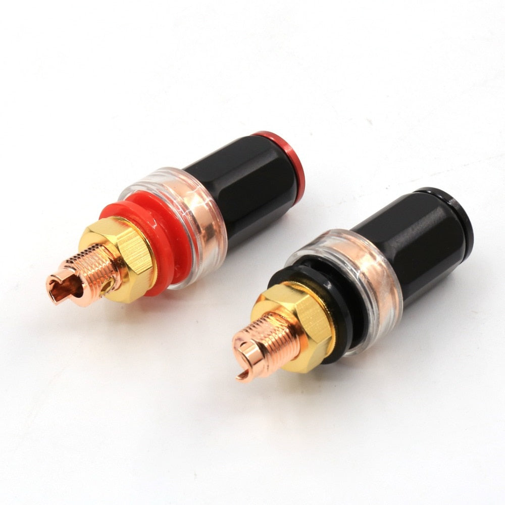 4PCS Terminal Binding Post 4MM Banana Plug Socket HI-END binding post amplifier speaker audio connector terminal