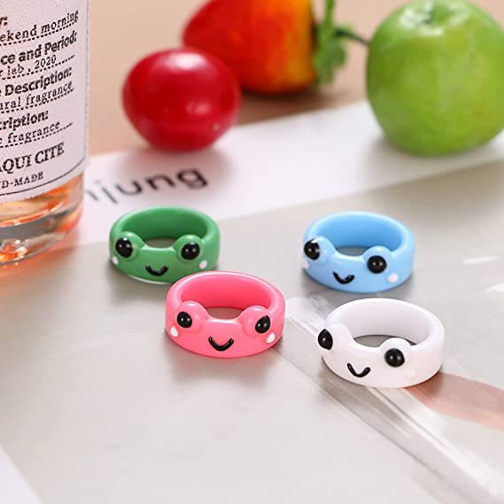 New Cartoon Frog Rings for Men Women