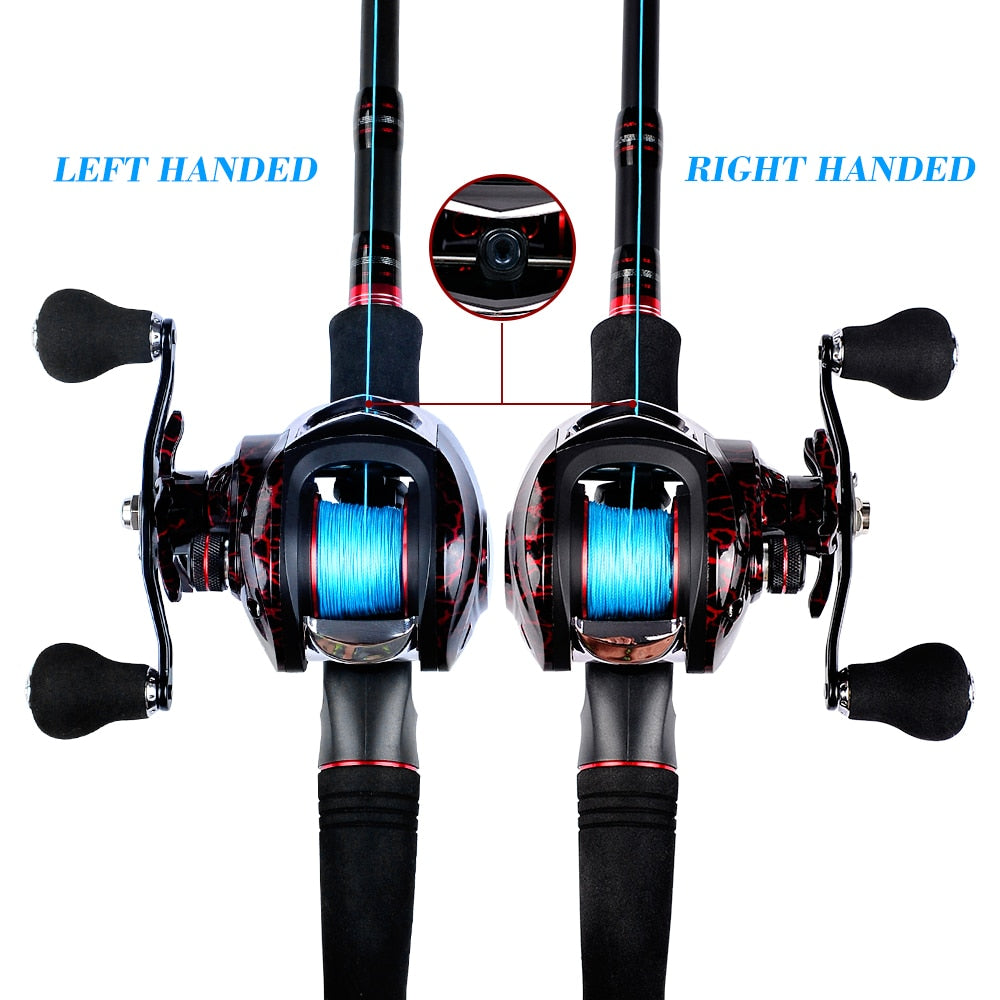 PROBEROS Fishing Reel 7.1:1/7.2:1 Carbon Shell Lightweight Magnetic Brake Max Drag 15LB-22LB Bait Casting Reel Fishing Tackle