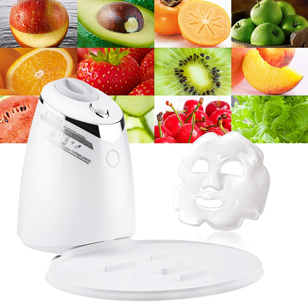 Electrical Automatic Fruit Mask Machine DIY Natural Fruit Vegetable Milk Facial Masker Maker With 32 pcs Collagen Tablets