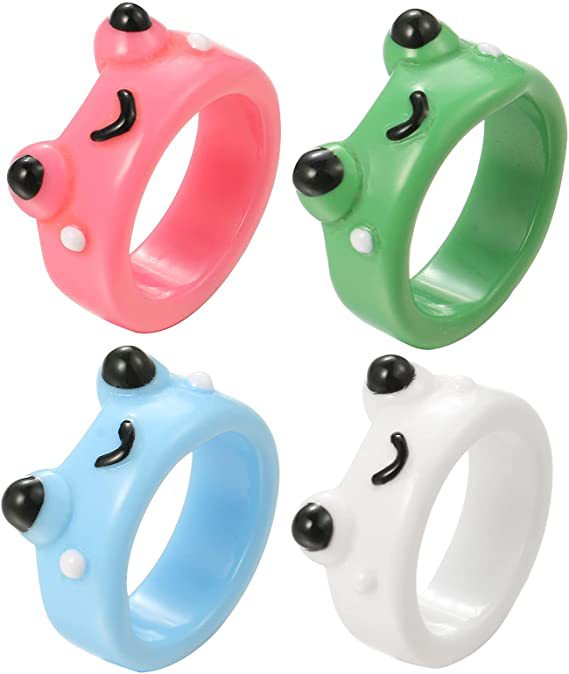 New Cartoon Frog Rings for Men Women