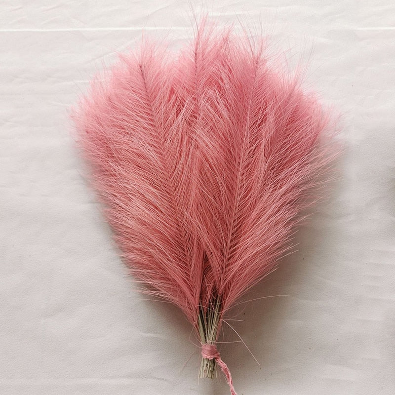 10/30Pcs Fluffy Pampas Grass Artificial Flowers Decoration for Wedding Boho Bouquet Party Home Vase Decor Fake Plant Reed Flower