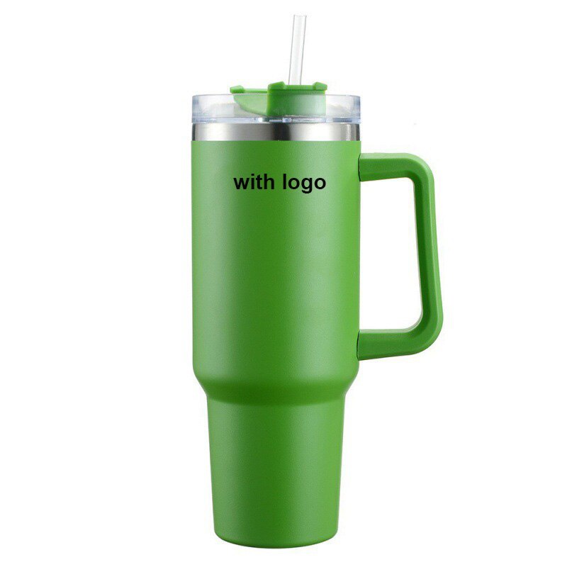 40oz Stainless Tumbler with Handle Insulated Thermos Cup Travel
