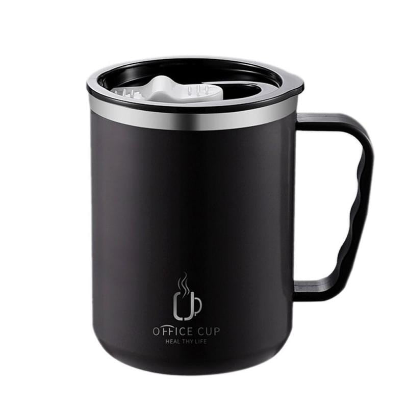 Stainless Steel Coffee Cup Mug with Lid, Heat-resistant Drinkware