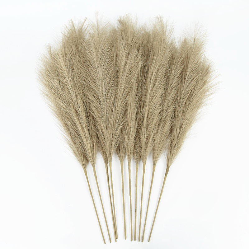 1PC Artificial Pampas Grass Branch Flowers Vase Decorations Fake Plants Wedding Arch Wall Christmas Home Decor Faux Reed Flower