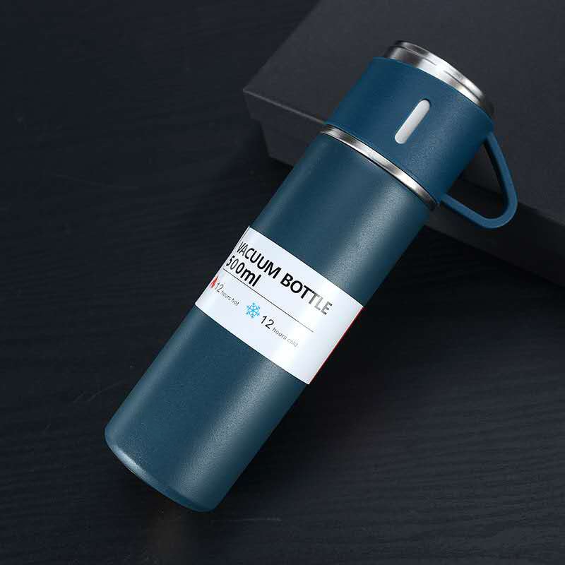 500Ml Bullet Double-Layer Stainless Steel Vacuum Thermos Coffee Tumbler Travel Mug Business Trip