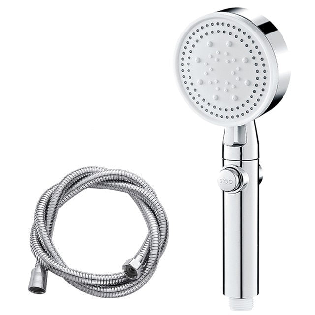 High Pressure Shower Head 5 Modes Adjustable Showerheads with Hose