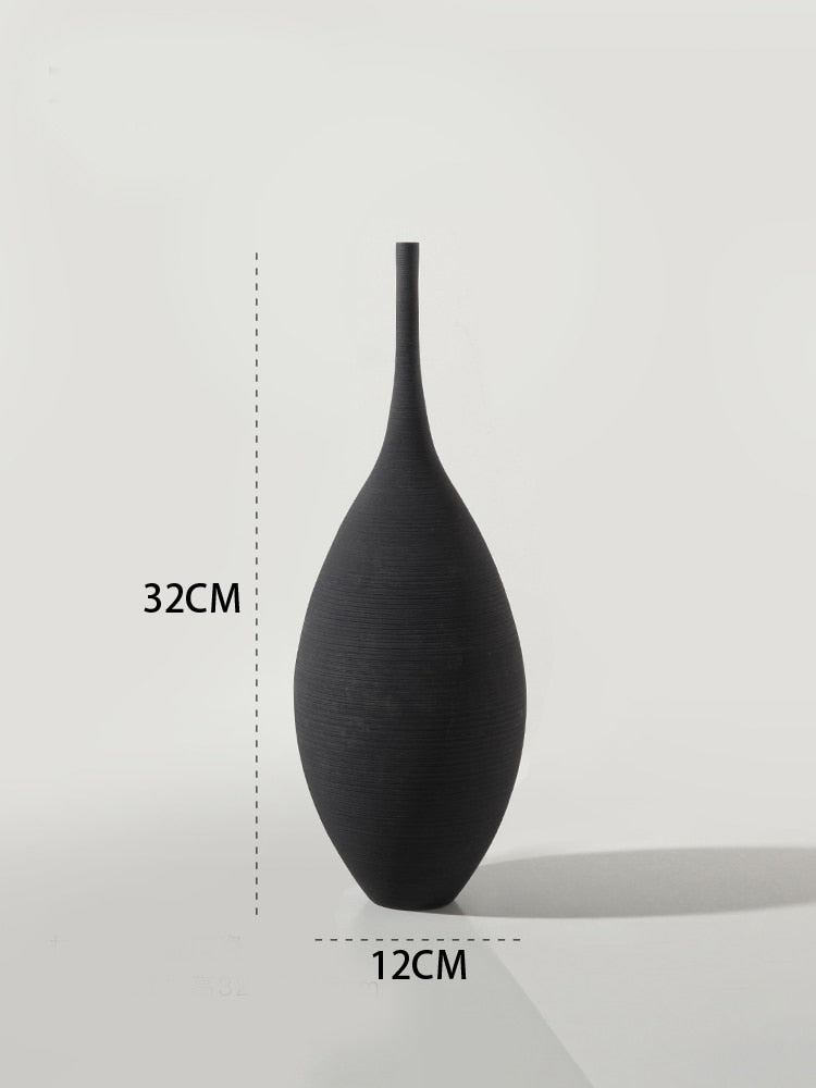 Minimalist Handmade Art Zen Vase Ceramic Decoration Living Room