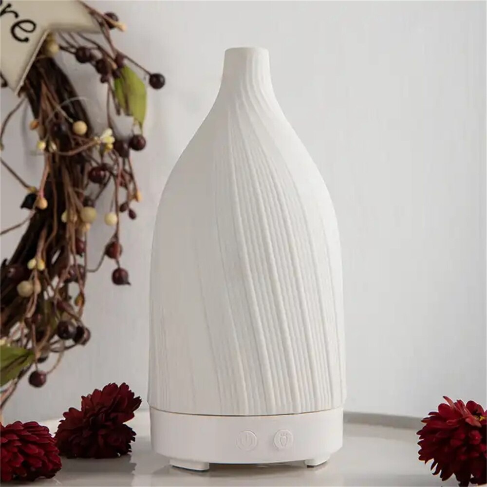 Essential Oil Fragrance Aromatherapy Diffuser Ceramic Fashionable Ultrasonic Air Humidifier for Home Bedroom Living Room 120ML