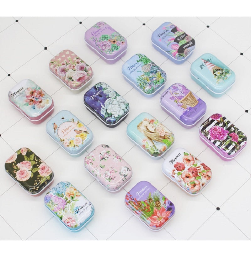 Colorful mini tin box sealed jar packing boxes jewelry, candy box small storage boxes cans coin earrings, headphones gift box