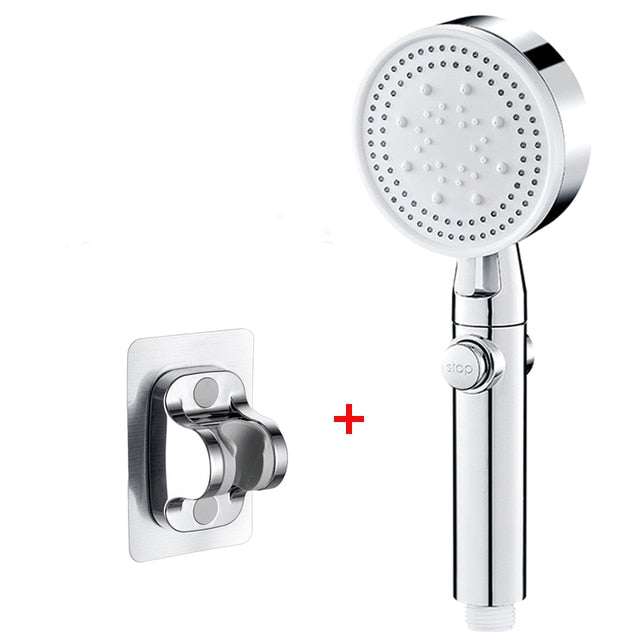 High Pressure Shower Head 5 Modes Adjustable Showerheads with Hose