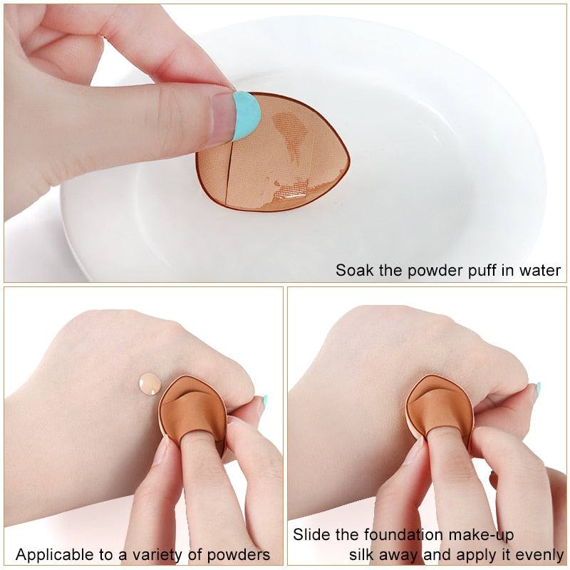 5/10/20 Pcs Mini Finger Puff Foundation Powder