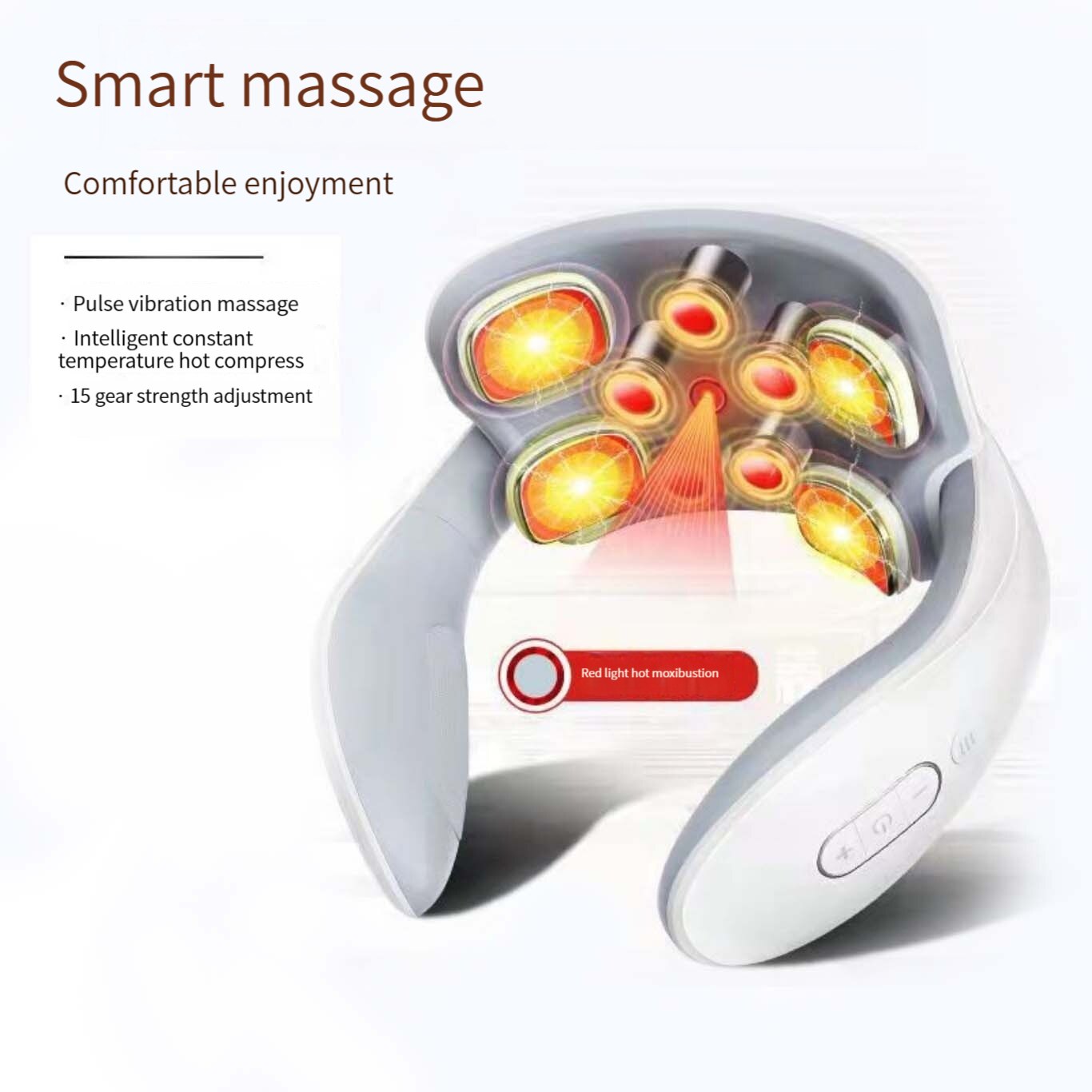 Neck Massage Intelligent Charging Heating Hot Pressing Magnetic Pulse Fashion Multi User Usage Portable Pulse Neck Massager