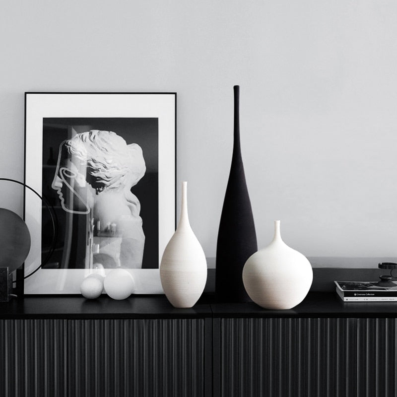 Minimalist Handmade Art Zen Vase Ceramic Decoration Living Room