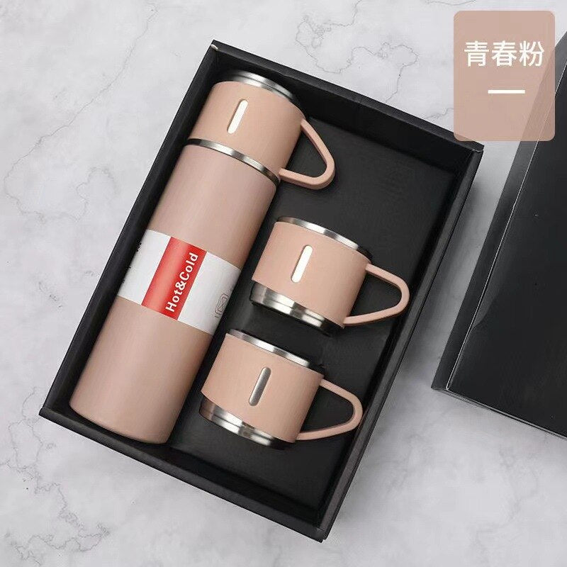 Coffee Thermos 500ml Water Bottle Portable Thermal Tumbler Travel Sports Mug In-Car Insulated Cup Stainless Steel Vacuum Flasks