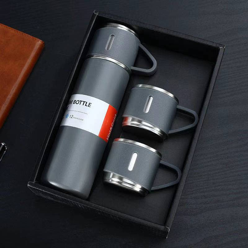 500Ml Bullet Double-Layer Stainless Steel Vacuum Thermos Coffee Tumbler Travel Mug Business Trip