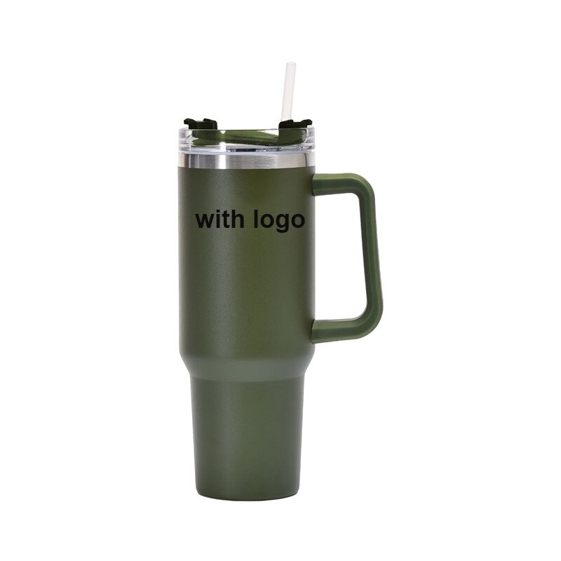 40oz Stainless Tumbler with Handle Insulated Thermos Cup Travel