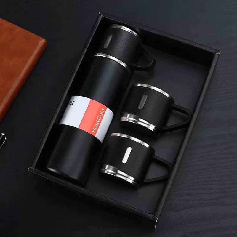 500Ml Bullet Double-Layer Stainless Steel Vacuum Thermos Coffee Tumbler Travel Mug Business Trip