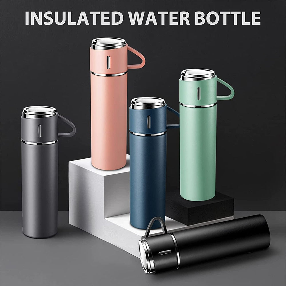 Coffee Thermos 500ml Water Bottle Portable Thermal Tumbler Travel Sports Mug In-Car Insulated Cup Stainless Steel Vacuum Flasks