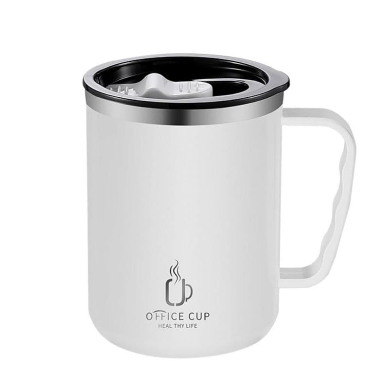 Stainless Steel Coffee Cup Mug with Lid, Heat-resistant Drinkware