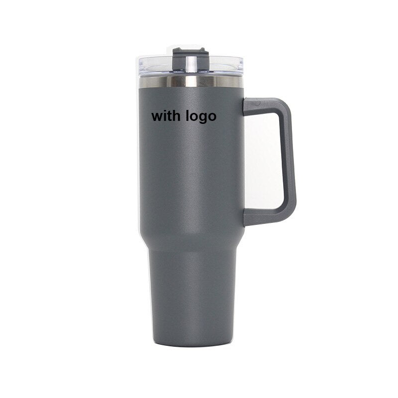 40oz Stainless Tumbler with Handle Insulated Thermos Cup Travel