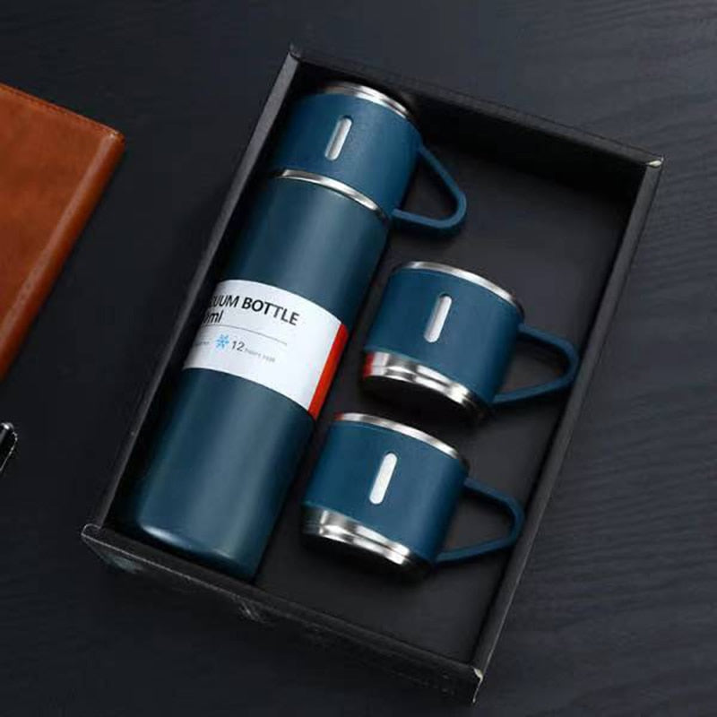 500Ml Bullet Double-Layer Stainless Steel Vacuum Thermos Coffee Tumbler Travel Mug Business Trip