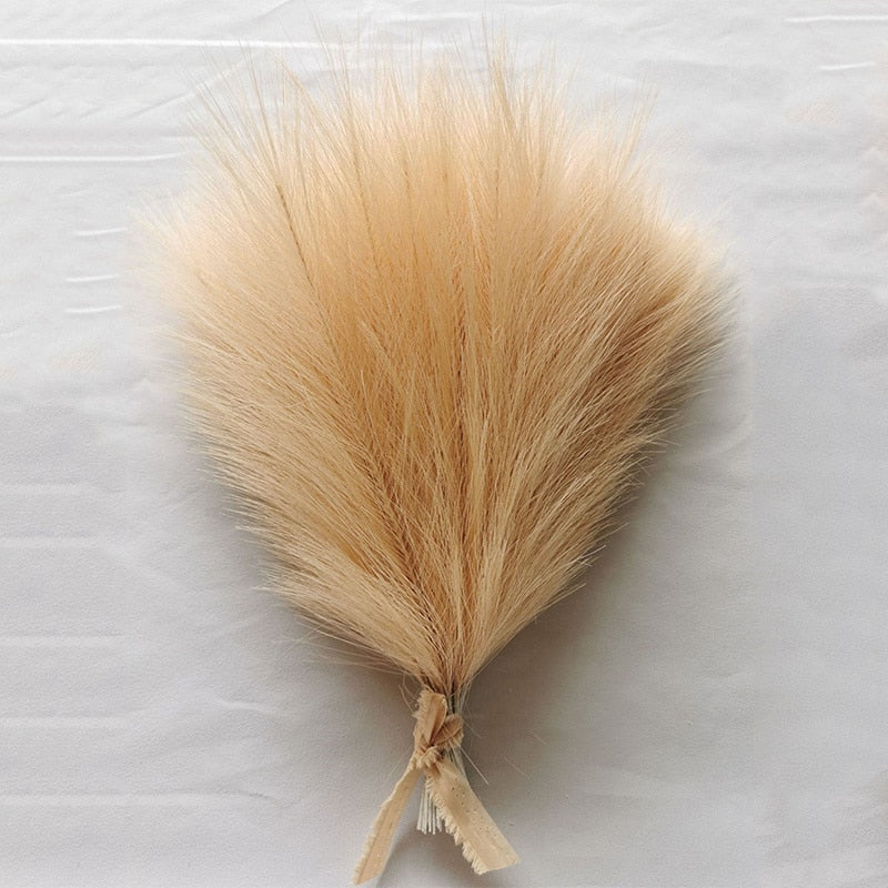 10/30Pcs Fluffy Pampas Grass Artificial Flowers Decoration for Wedding Boho Bouquet Party Home Vase Decor Fake Plant Reed Flower