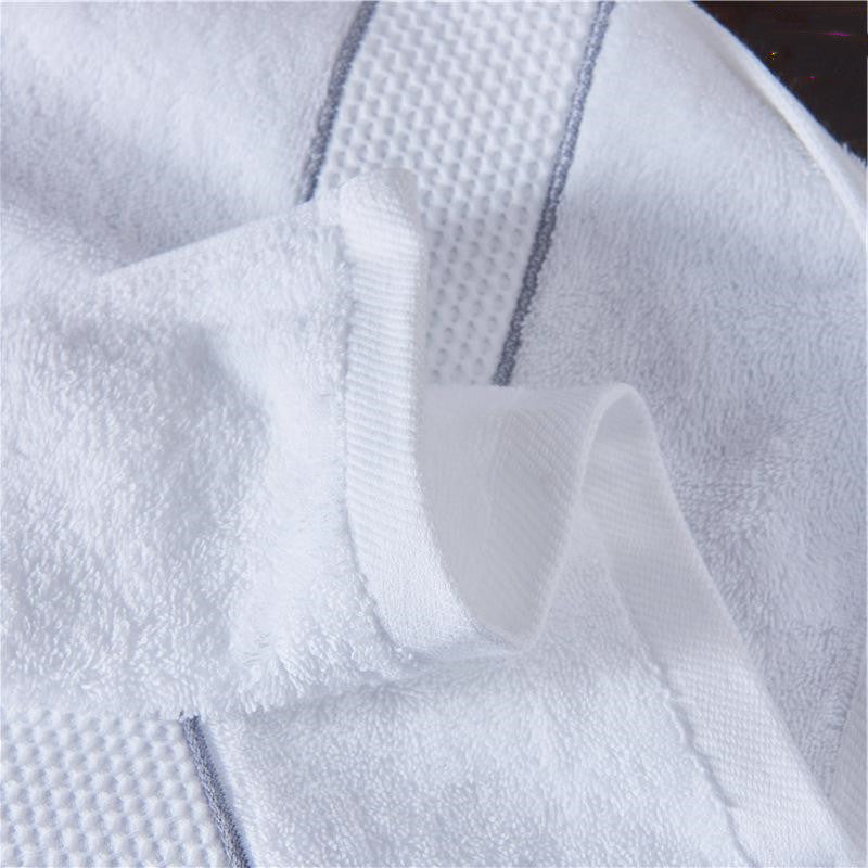 Cotton Beach Towel White Hotel Absorbent Bath Towels