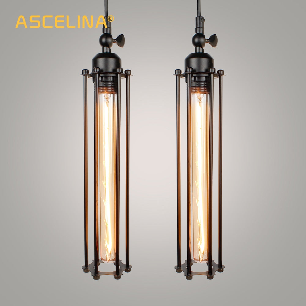 2 Pieces Industrial Pendant Light Vintage