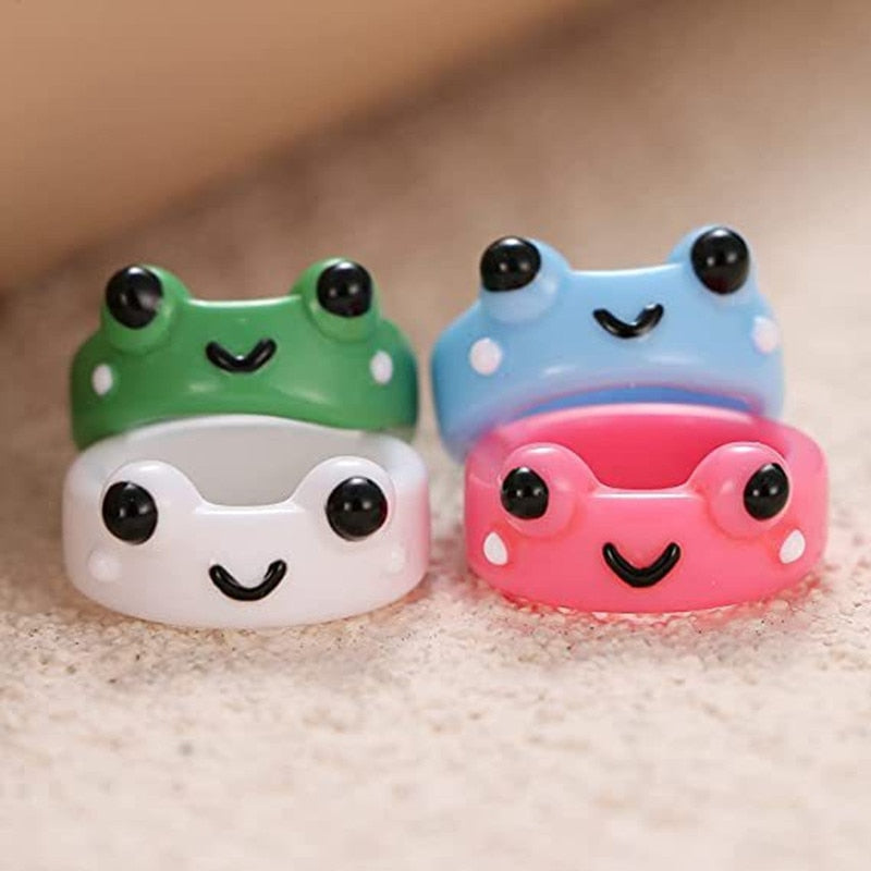 New Cartoon Frog Rings for Men Women