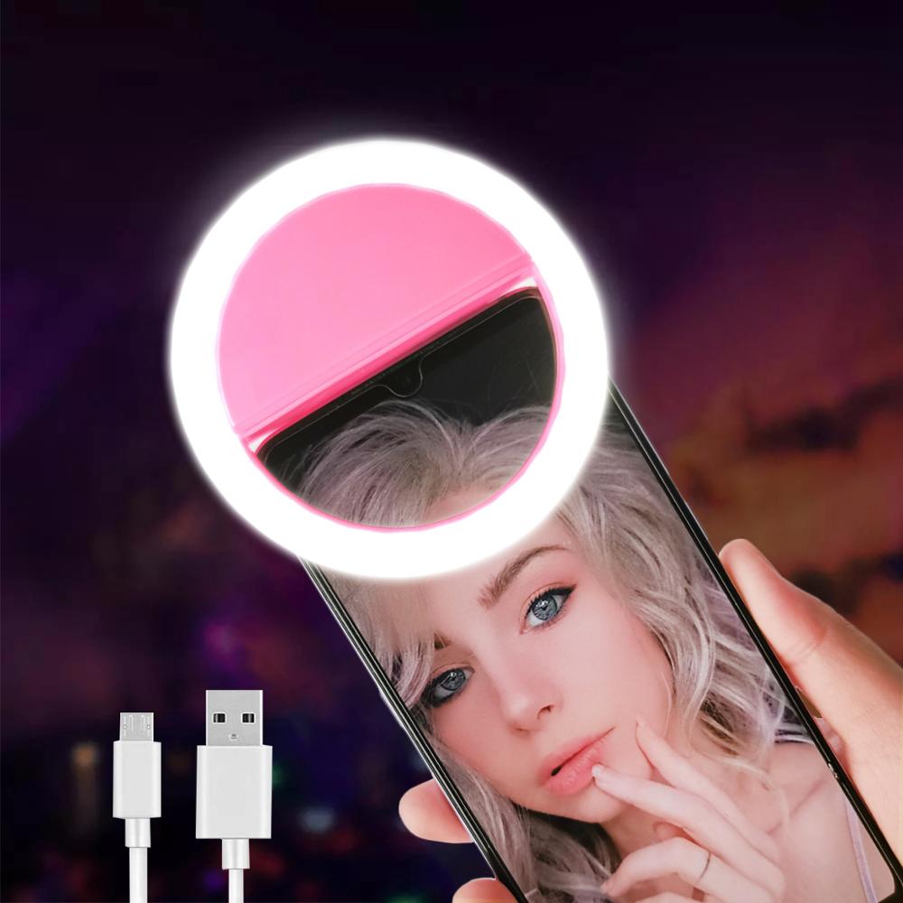 Led Selfie Ring Light Novelty Makeup Lightings Led Selfie Lamp Mobile Phones Photo