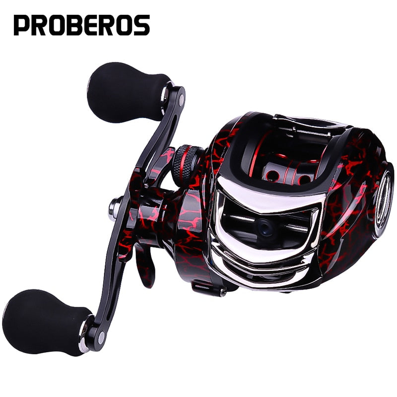 PROBEROS Fishing Reel 7.1:1/7.2:1 Carbon Shell Lightweight Magnetic Brake Max Drag 15LB-22LB Bait Casting Reel Fishing Tackle