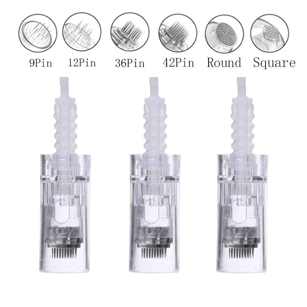 50 PCS Electric Derma Pen Needles Bayonet 36 pin Cartridge For Auto Microneedle Derma Pen Tattoo Needles 36 pin Needle Tip