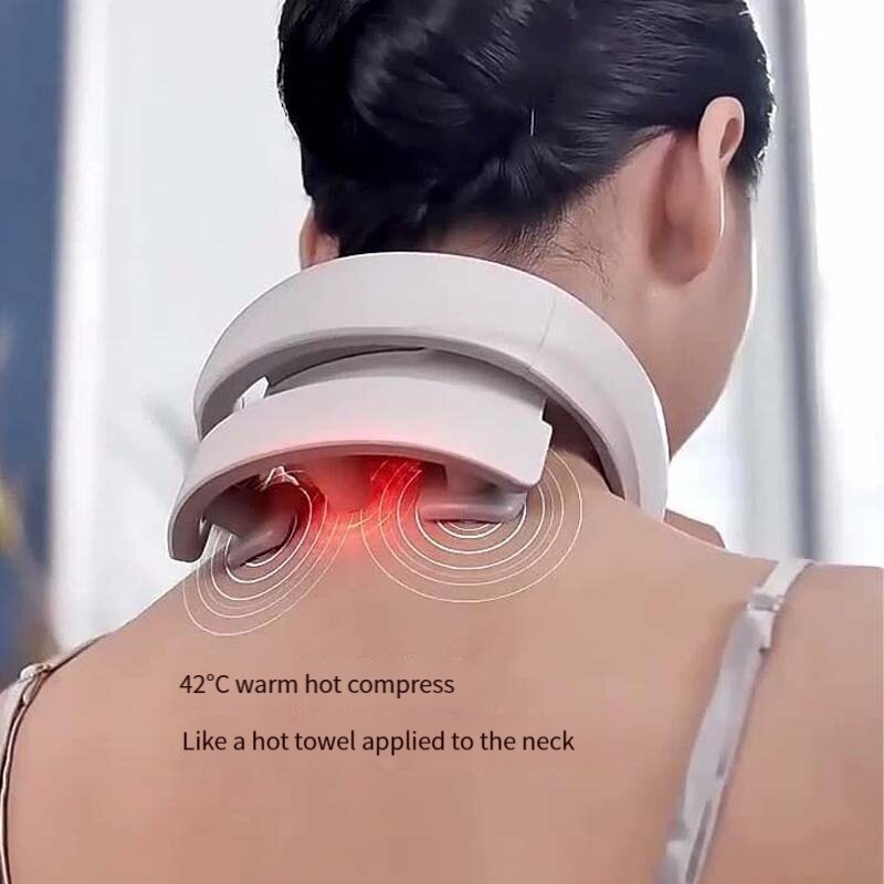 Neck Massage Intelligent Charging Heating Hot Pressing Magnetic Pulse Fashion Multi User Usage Portable Pulse Neck Massager