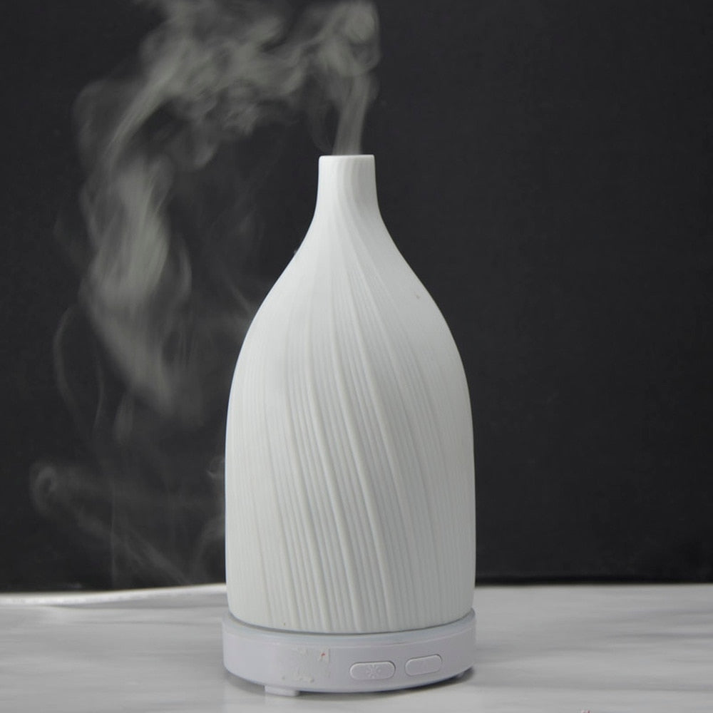 Essential Oil Fragrance Aromatherapy Diffuser Ceramic Fashionable Ultrasonic Air Humidifier for Home Bedroom Living Room 120ML